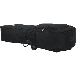 Gator Funda Doble para Guitarra Acústica y Eléctrica Nylon 4G Negra, 109 cm de largo, protección de espuma, 2 kg