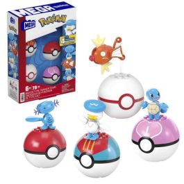Mega Bloks Jct42 Equipo de Entrenador de Agua Pokémon con 4 figuras construibles articuladas y 4 Poké Ball - Squirtle, Magikarp, Shellder, Quaxly Precio: 27.69000058. SKU: B1CX4QG7EH
