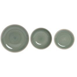 Vajilla Home ESPRIT Blanco Verde Gres 18 Piezas Vajilla Home ESPRIT Blanco Verde Gres 18 Piezas