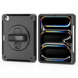 4smarts RuggedCaseGRIP para Apple iPad Pro 13" (M4.2024), funda protectora resistente, color negro
