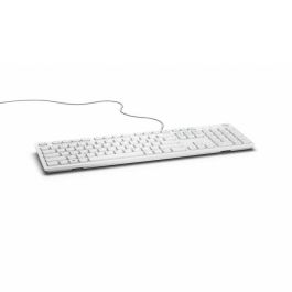 Dell Teclado KB216, Teclado USB con Cable, Distribución QWERTY US International, Blanco