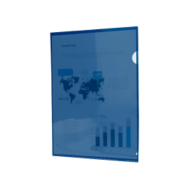 Carpeta Liderpapel Dossier Uñero 44002 Polipropileno Din A4 Azul 20 Hojas 10 unidades