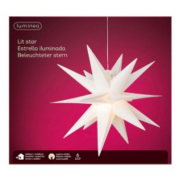 Lumineo Figura LED Estrella Roja Ø40x40 cm, 6 LEDs, Exterior, Luz Cálida, Cable 7m