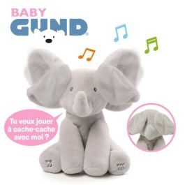GUND Flappy Elephant Peluche Interactivo Musical Habla Canta Juega Escondidas Suave Lavable 30 cm Recién Nacidos