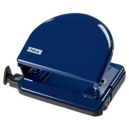 Petrus Taladrador de papel 20 hojas azul de cuerpo metálico con 2 taladros y regleta de ajuste perfecto, base 115x60 mm Precio: 18.49999976. SKU: BIX33744