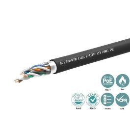 Lanview Cable Cat6 F-UTP 305m PE Negro AWG23 Exterior para Cableado Estructurado y Datos de Alta Velocidad