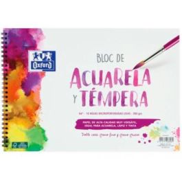 Oxford Bloc Pintura Acuarela Y Témpera 10H 300 gr Espiral A4+ Liso Blanco Precio: 4.49999992. SKU: B197KQTQ8F
