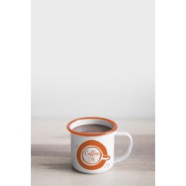 Mug esmaltada blanca con frases 150 ml - Privilege (24 Unidades) Mug esmaltada blanca con frases 150 ml - Privilege (24 Unidades)