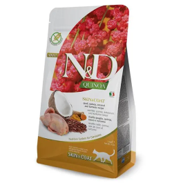 Farmina N&D Cat Quinoa Skin Coat Codorniz - Alimento para gatos con sensibilidad alimentaria, mejora piel y pelo, con codorniz, quinoa, coco y cúrcuma, 1.5 kg Precio: 24.75352. SKU: B123N7GJTN