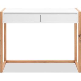 Denver Escritorio consola DENVER003993 - Roble Artisan / Blanco con 2 cajones - 100 x 35 x 75 cm