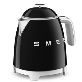 Smeg KLF05BLEU Mini Hervidor de Agua Negro, 0,8 L, 1400 W, Acero Inoxidable