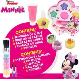 Disney Set de Maquillaje Minnie Mouse para Niñas +5 años: 8 Sombras, 4 Brillos, 2 Labiales, Esmalte y 4 Pinceles