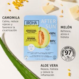 Iroha Mascarilla Facial MELON repairing calms and hydrates, Repara, Calma e Hidrata la Piel 1 Unidad