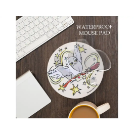 Wondee Alfombrilla de Ratón Redonda Harry Potter Hedwig Antideslizante Control Preciso 200 mm