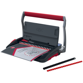 GBC 4410061 Encuadernadora de Canutillo CB15, Negro/Plateado