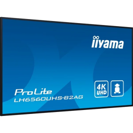 Monitor Iiyama 65" 3840X2160, Uhd, 500Cd/M2, Landscape Portrait, Mm 2X 10W, 3X Hdmi, Usb 2.0 X2, Wifi, Lan, Media Play Usb, Control Lan / Rs232C, Iisignage2 (Cms/Dms),E-Share,Android 11 Os, 24/7,Vesa Mount 400X400 (Soporte Pared Incluido) (Lh6560Uhs-