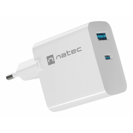 NATEC NUC-2144 Cargador Universal para Dispositivo Móvil, Interior, Corriente Alterna, con Carga Rápida y Puerto USB-C, 20V, Blanco Precio: 22.79000031. SKU: B166VPY5LT