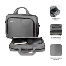 SUBBLIM Maletin Oxford Laptop Bag 15,4-16" Grey