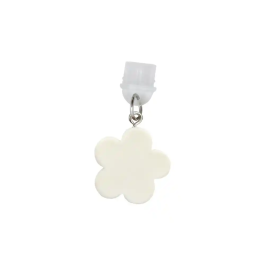 Wondee Charm Funny Protegepuertos Móvil con Colgante Floral Blanco para Tipo-C - Protección Contra Polvo y Decoración para Smartphone