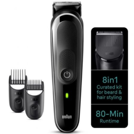 Braun Recortadora Series 3 All in One Style Kit MGK3440, Recargable e Inalámbrica, Incluye Batería, 8 Accesorios para Barba, Pelo, Nariz y Orejas Precio: 78.7952. SKU: B1H6K5X25Z