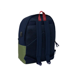 Mochila Escolar El Pulpo Azul marino Kaki 31 x 44 x 18 cm