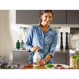 Leifheit Chopper Comfort & Clean, Picador de Alimentos con Empujador Flexible y Cuchilla Giratoria, Fácil Limpieza