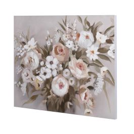 DKD Home Decor Cuadro Tradicional Multicolor Lienzo Pino Florero 100 x 80 x 3.7 cm (2 Unidades)