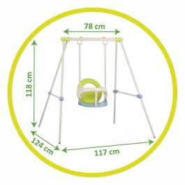 Smoby SMO3032168303041 Pórtico Metal Columpio Bebé Primera Edad - Altura 120 cm con Arco de Seguridad