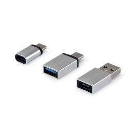 EQUIP PACK ADAPTADORES USB-C OTG USB-C MACHO A USB-A / MICRO USB HEMBRA Y USB-A MACHO A USB-C HEMBRA Precio: 4.68999993. SKU: B1F63K32ET
