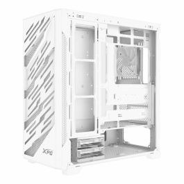 XPG STARKER AIR BTF Midi Tower Caja PC Gaming Panel Perforado con 4 Ventiladores ARGB, Compatible ATX Conector Inverso, Blanco