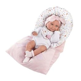Muñeca tina recien nacida con saquito rosa sin 40cm cuerpo vinilo Precio: 54.49999962. SKU: B1JRB94KJM