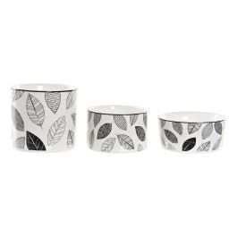 Tabla Aperitivo Cottage DKD Home Decor Negro Blanco 20 x 8 x 20 cm Set de 4 Tabla Aperitivo Cottage DKD Home Decor Negro Blanco 20 x 8 x 20 cm Set de 4