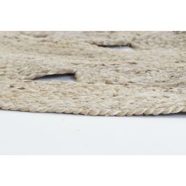 DKD Home Decor Alfombra Maru Tropical Marrón Claro 160 x 160 cm Yute/Poliéster Reciclable 2100 gsm