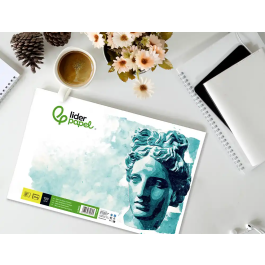 Liderpapel Bloc Dibujo Artístico A3 297x420 mm 120g/m2 Encolado 30 Hojas Sin Recuadro