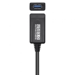 AISENS - CABLE USB 3.0 PROLONGADOR CON AMPLIFICADOR, TIPO A/M-A/H, NEGRO, 5.0M