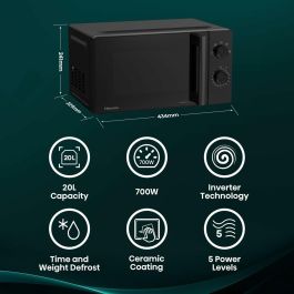 Microondas Hisense H20MOBP1HI Negro 700 W 20 L