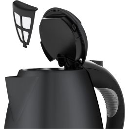 WMF 0413020072 Stelio - Hervidor de Agua Eléctrico de 1.7L, 2400W, Negro, de Acero Inoxidable, con Apagado Automático