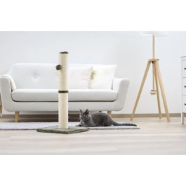 Kerbl Poste Rascador Maxi Opal para Gatos, 78cm, Gris, Tubo de Sisal