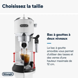 DeLonghi Cafetera Espresso Dedica EC685.W Blanca 1300W