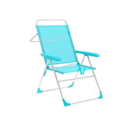 Marbueno Silla Plegable 5 Posiciones Aluminio Aguamarina Playa y Piscina 59X61X97 cm 10310