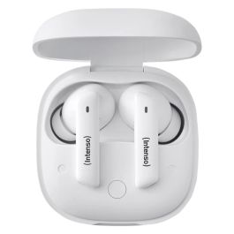 Intenso Buds Pro TWS H-ANC+ENC Auriculares Inalámbricos, Cancelación Activa de Ruido, Hasta 35 Horas de Batería, Blanco, Modelo 3720500