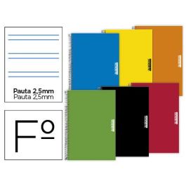 Cuaderno Espiral Papercop Folio Tapa Extradura 80 Hojas Pauta 5 2,5 mm Con Margen 70 gr Colores Surtidos 6 unidades Precio: 12.79000008. SKU: B13KYLV9RZ