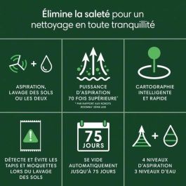 Irobot Roomba 105 Combo Robot Aspirador Negro - 7000 Pa - 2h Autonomía - Depósito 400 ml