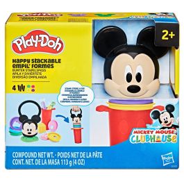 Hasbro Play-Doh Set de Juego Apila y Diviértete Disney Junior G2322 con 4 Barras de Plastilina, Mickey Mouse, para Niños +2 Años
