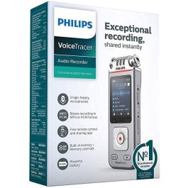 PHILIPS Grabadora Digital con Doble Micrófono y Memoria 8GB - Incluye Aplicación