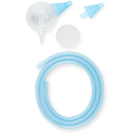 Nosiboo Pro Juego de Accesorios para Aspirador Nasal - Set de Cabeza Colibrí, Boquillas, Tubo y Malla de Aire - Azul