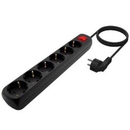 Aisens Regleta de enchufes con 6 tomas, interruptor, cable 1.4M, Negro Aisens Regleta de enchufes con 6 tomas, interruptor, cable 1.4M, Negro
