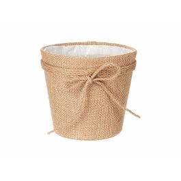 Ibergarden Macetero de Tela con Lazo 15x14 cm Marrón (24 Unidades)