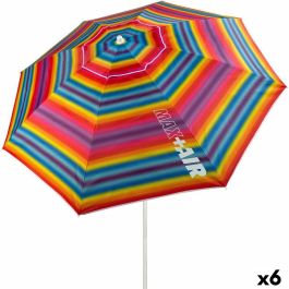 Sombrilla Aktive Multicolor Oxford Acero Tela Oxford 220 x 207 x 220 cm (6 Unidades)