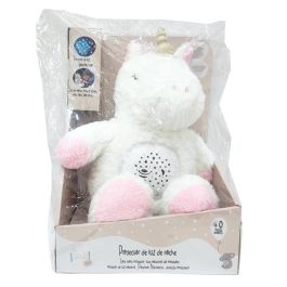 Tachan Peluche Unicornio Proyector de Luz y Sonido con Música Relajante, Luz Nocturna y Colores Cambiantes para Bebés +0 meses Lavable